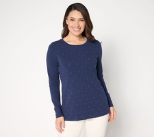 Belle by Kim Gravel Jingle Belles TripleLuxe Knit Golden Girls Sparkle Top Twili