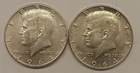 2 - 1964 Kennedy Half Dollars
