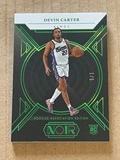 2024-25 NBA NOIR ASSOCIATION EDITION HOLO GREEN DEVIN CARTER KINGS ROOKIE 1/5