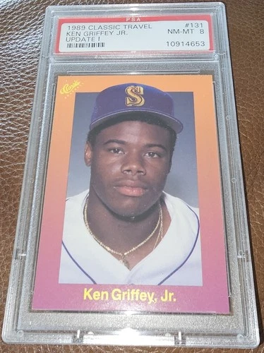 1989 Classic Travel Update1 #131  Ken Griffey Jr RC Seattle Mariners PSA 8 NM-MT