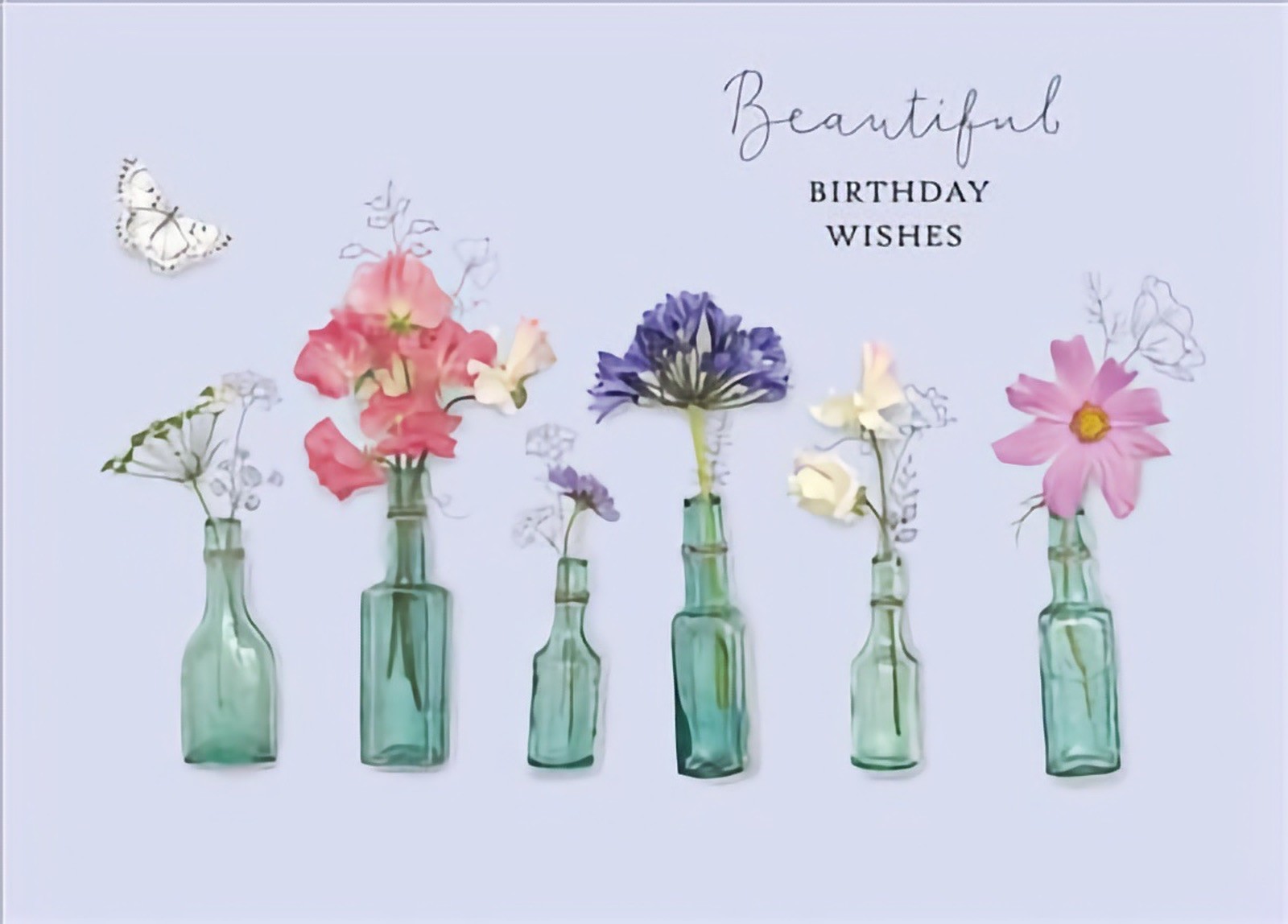 Beautiful Birthday Wishes Card Flowers Floral Female Mum Nan Daughter Sister