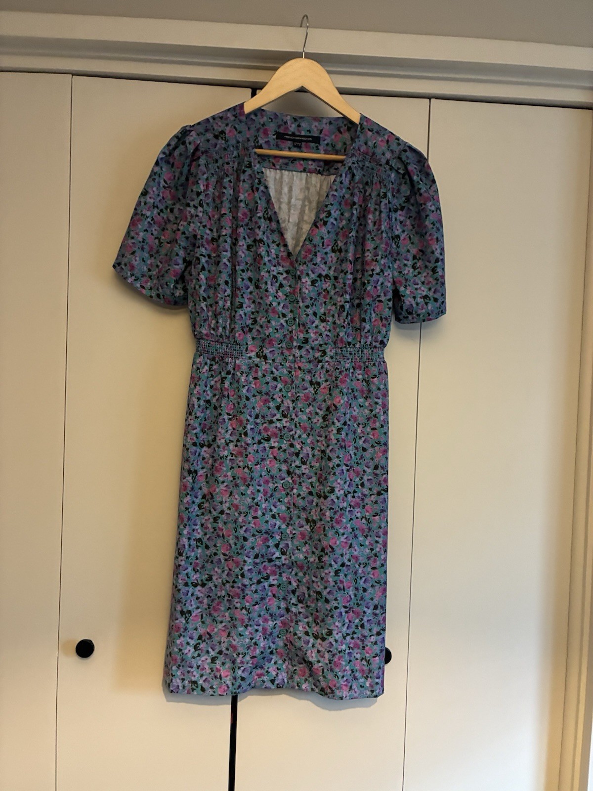 French Connection Women’s Floral Print Knee Length Dress Size 14 UK