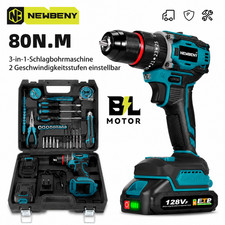 2 Battery Cordless Drill Combi Driver High Power Electric Screwdriver Set