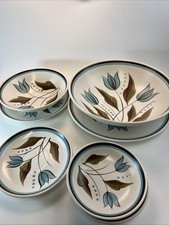 Vintage Casual Ceram Hollandia Stoneware Bowls & Plates Lot Of 7 Pieces