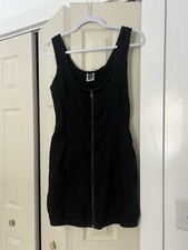 Black Mini Dress with Zipper Down The Front - Windsor Size Small