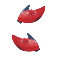 RüCkleuchten Heckleuchten Set Links & Rechts Rot FüR Peugeot 206 SchräGheck 2A/C