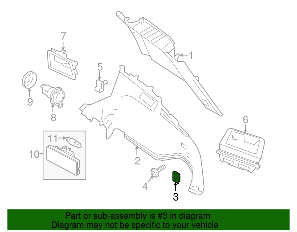 Оригинальный крюк для отделки нижней четверти Nissan 74932-CQ102 - Изображение 2 из 2