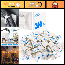 500 PCS Self-Adhesive Cable Tie Mounts 3/4" Wire Clips Organizers for Management