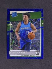 2020-21 Donruss Optic Jordan Nwora #189 Rated Rookie Blue Velocity Prizm RC