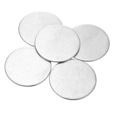5Pcs Stainless Steel Disc, 2 5/32" Dia 0.08" 2mm Thick Round Circle Plate