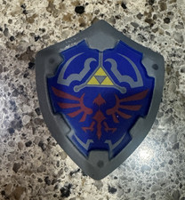 The Legend of Zelda Link Hylian Shield Blue  Gray Plastic Collectible