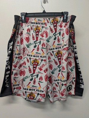 Flow Society Shorts Large Youth Chili Peppers Pockets Red Hot Flow 