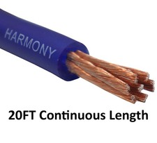 Harmony Audio 4 Gauge 4GA Car Stereo Matte Blue Power Cable Amp Wire - 20 FT