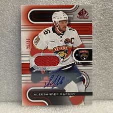 2022-23 SP Game Used Aleksander Barkov Red Jersey Auto /35 Florida Panthers