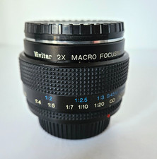 Vivitar 2x Macro Focusing Teleconverter MC 0.45m 50 mm with lens covers