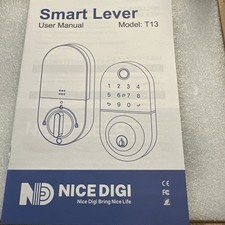 NICE DIGI Smart Keypad Door Lock w Handle Keyless Entry Fingerprint Digital New