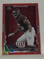 2015 Bowman Landon Collins Non Auto Rookie Card RC Red Parallel #'d 067/199!