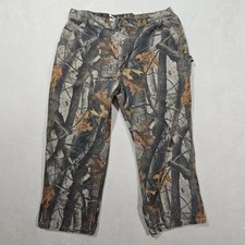 Vintage Carhartt Pants Mens 40x30 Camo Realtree Camouflage Hunting Made in USA