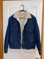 Vintage Levi’s Denim Trucker Jacket Sherpa Lined 38L USA Made 80’s San Francisco