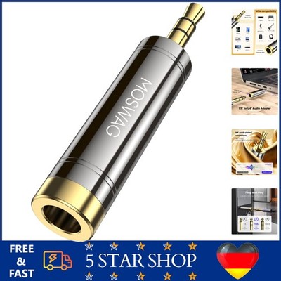 3,5mm auf 6,35mm Stereo Adapter Klinkenstecker Buchse Kopfhörer Verstärker