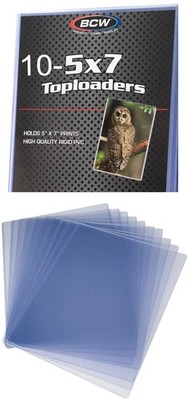 10 BCW Premium 5x7 Toploaders New Rigid Card Photo Storage Sleeves Collectibles