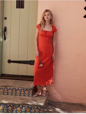 Free People Natalya Midi Maxi Dress NWT Large 