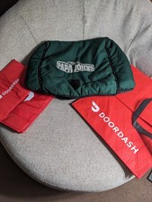 3 Bags Papa John's Insulated Thermal Hot Bag Food Warm Delivery Doordash