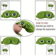3D Sad Frog Sleep Mask Natural Sleeping Eyeshade Cover Shade Eye Patch Women Men