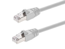 Cat6A 25Ft White Patch Cable Double Shielded S/FTP 26AWG 10G Pure Bare Copper