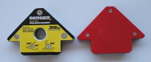 2 Heavy Duty 4-3/4" Multi-Angle Welding Magnets - 1 Berger 35LBS/1 Red Chicago?