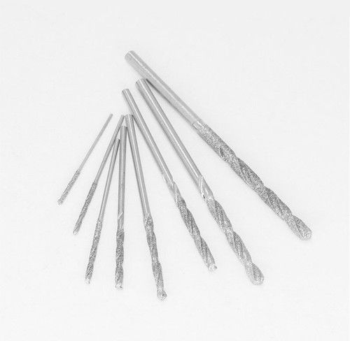 Trapano avvitatore HSS diamantato 0,8 mm-3 mm per vetro gioielli porcellana giada - Foto 5 di 15