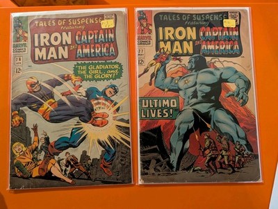 Tales Of Suspense 76 & 77 Lot 1st Appearance, Cameo Ultimo, Marvel 1966 VG/F