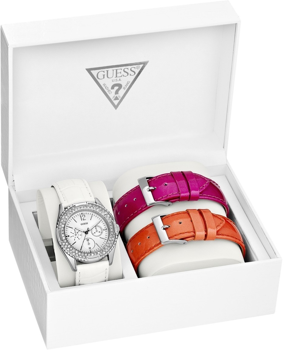 Montre Guess Femme 3 En 1 Boîte Cuir - Modèle U12624L2, Neuve Avec étiquettes, Mouvement Quartz, Garantie