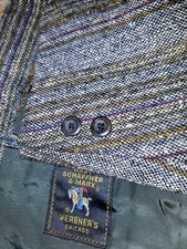 Vintage 1970s 40L Hart Schaffner Marx Colorful Tweed Blazer Sport Coat Jacket