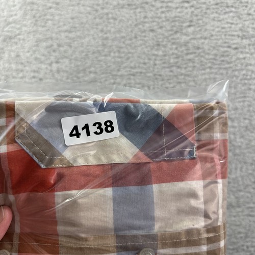Akademiks Shirt Mens XL Plaid Button Up Short Sleeve Pocket Lightweight Blue Red - Picture 7 of 7