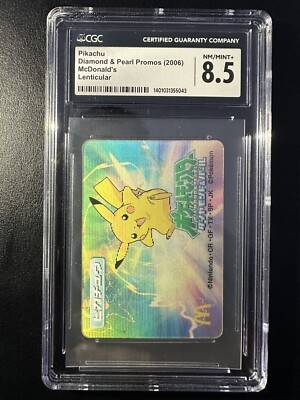 CGC 8.5 NM/M+ Pikachu McDonald's 3D Mini Lenticular Promo Card Japanese ...