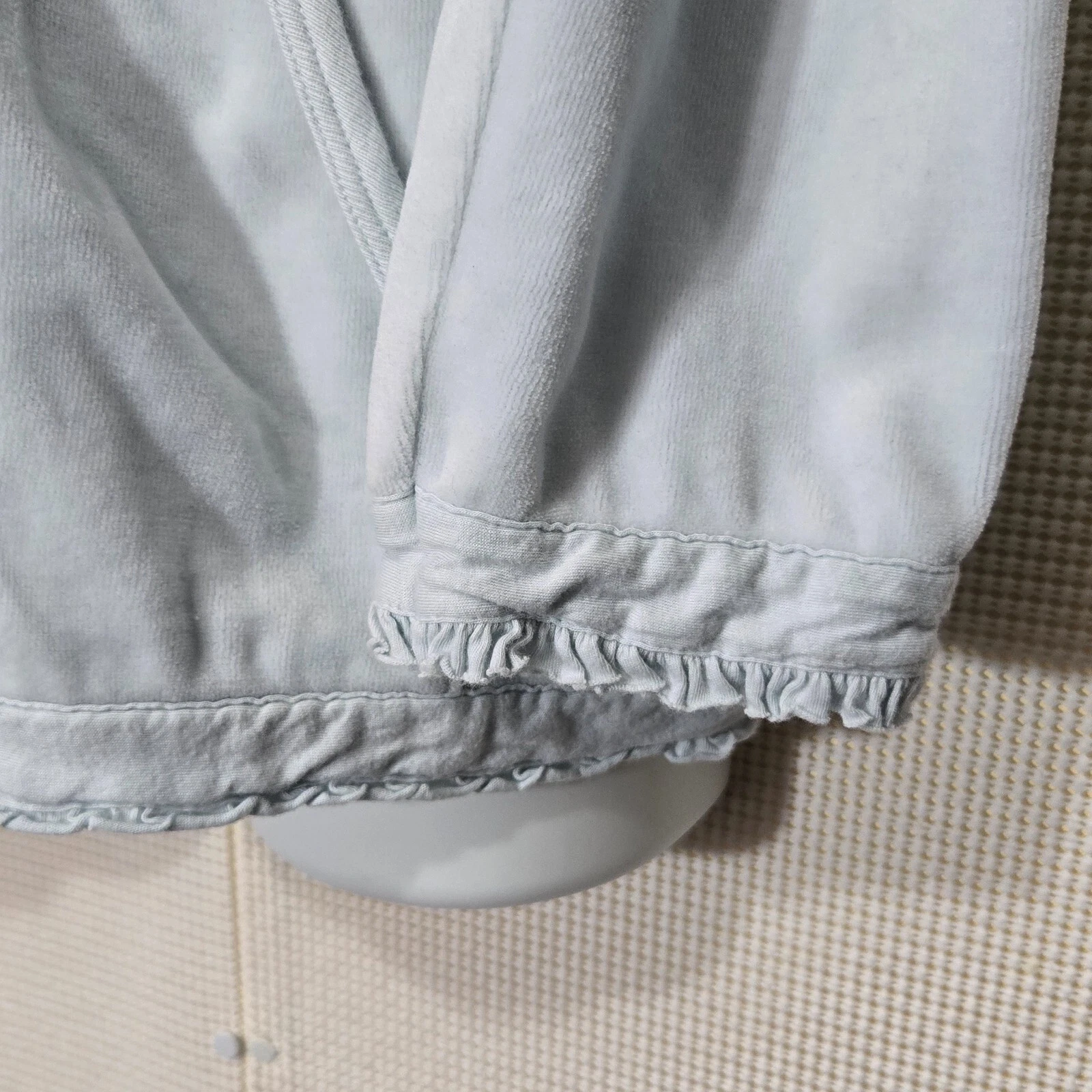 UNDERCOVER Felpa con cappuccio Victorias Secret Angels donna media bambino blu bordi volant zip intera