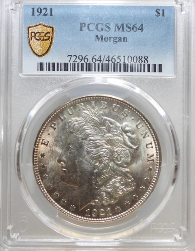 1921 P Morgan Silver Dollar, PCGS MS64, Beauty!!