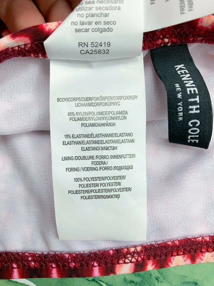 Kenneth Cole KC8EL93 Pantalones de Natación Bikini Borgoña Lado Acanalado NUEVO Elige tu Talla Foto 3 de 3