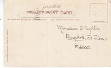 Canada Quebec 1910 1c Rate PPC to Bangkok Siam Thailand