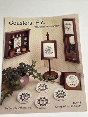 Fond Memories Coaster Etc Country Friendship Cross Stitch Pattern