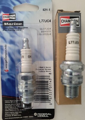 Champion Marine Spark Plug L77JC4 #821 Replaces L4G L77J4 L77JC