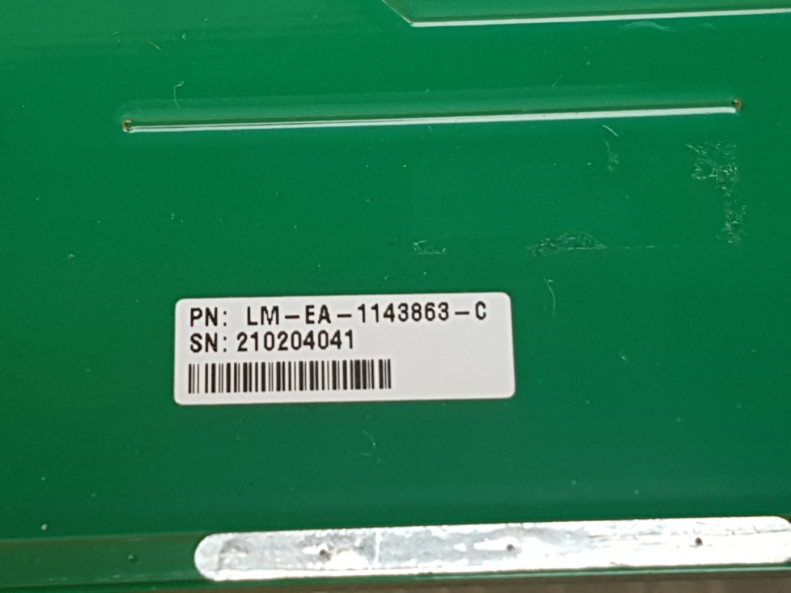 Board label PN LM-EA-1143863-C on the Lumenis SWM Holmium Mode module