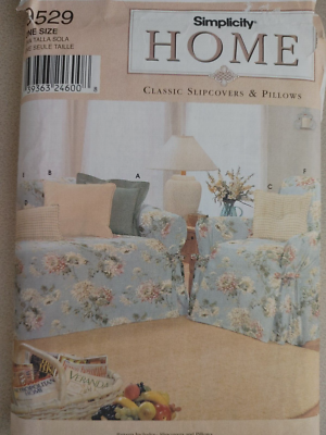 Simplicity Home Pattern 9529 Couch Sofa Loveseat Chair Slipcovers