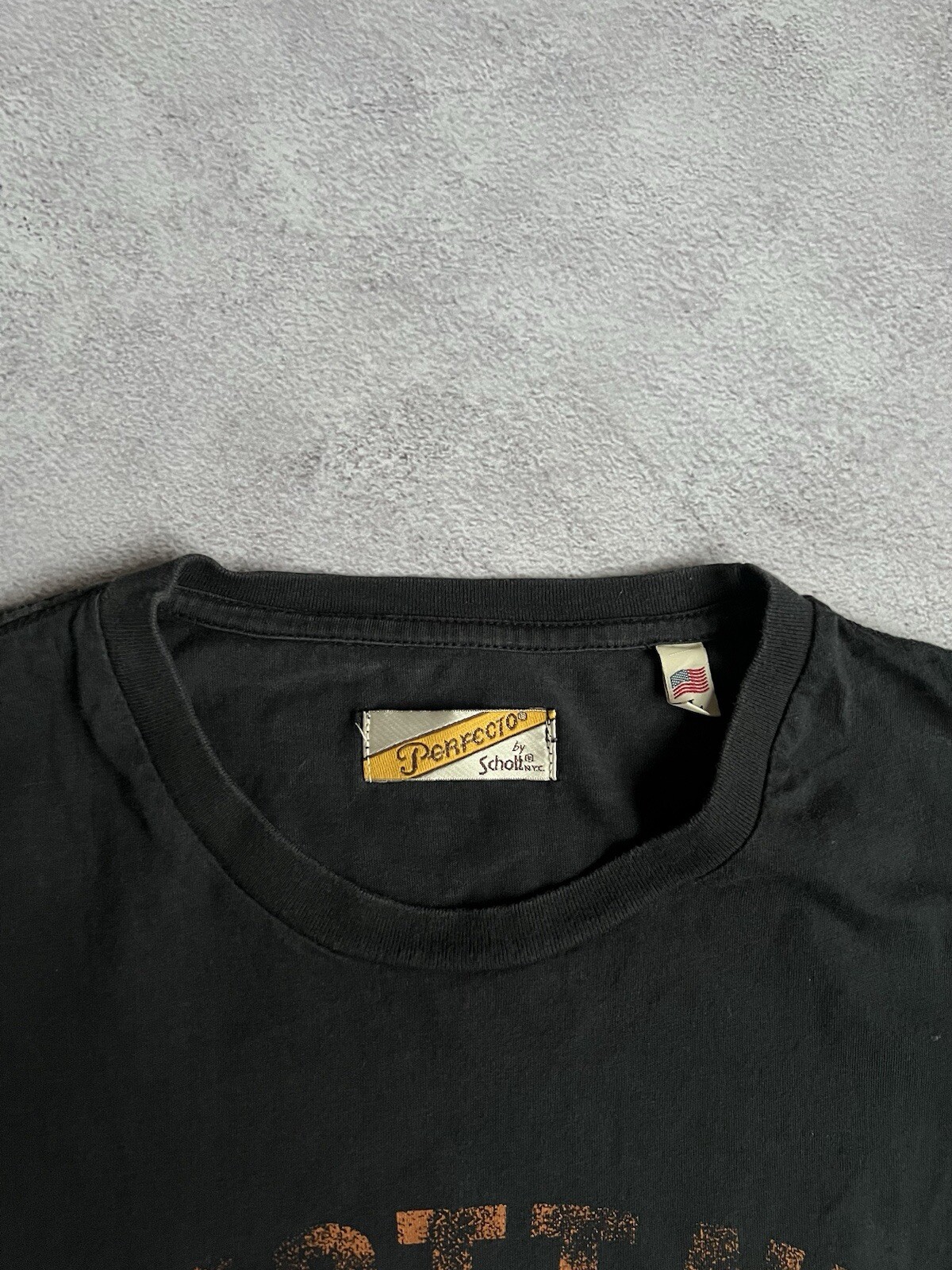 Vintage Perfecto by Schott Motor Oil Logo TShirt