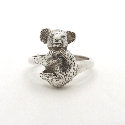 Sterling Silver Koala Bear Ring Australia 3d Vintage | eBay