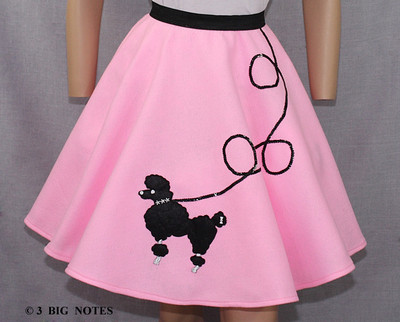 PC Pink 50's Poodle Skirt Girl Sizes 7,8,9,10