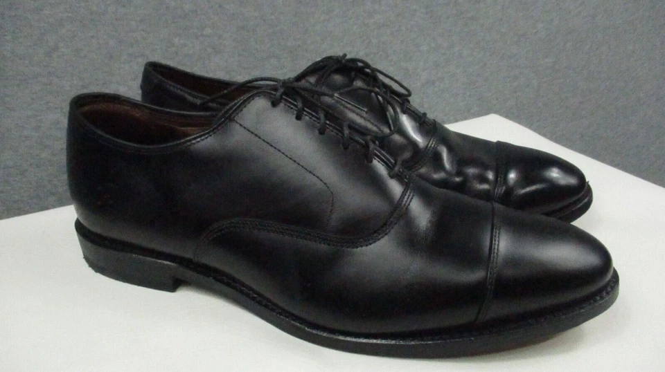Allen Edmonds Zapatos Para Hombres 10.5 D Negro Park Avenue Cuero Puntera Oxford Vestido Foto 2 de 4