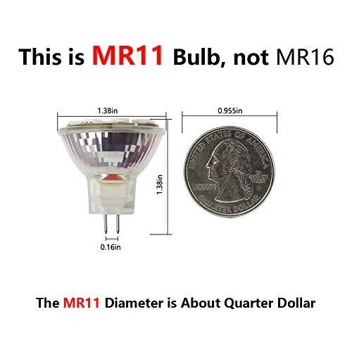 2.4w Led Mr11 Light Bulbs 12v 20w Halogen Replacement Gu4 Bipin Base Daylight Wh - Image 2 of 4