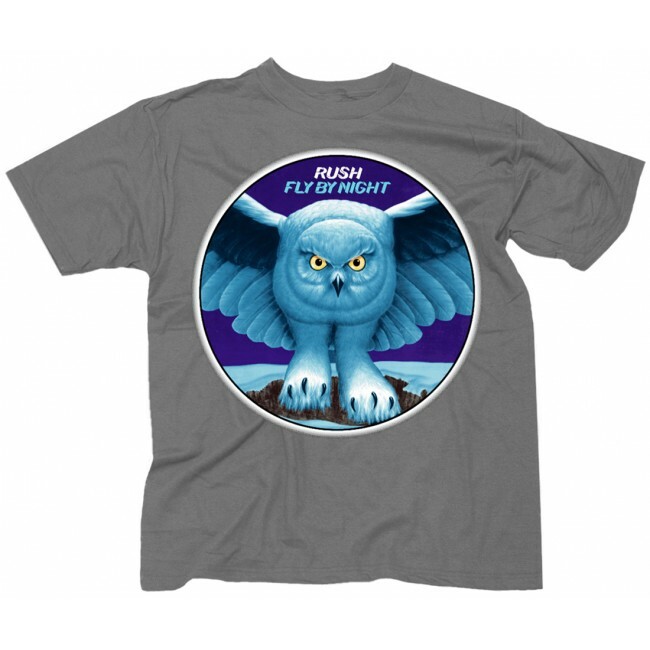 Rush Fly By Night Album Cover Vintage Gray Progressive Rock Shirt